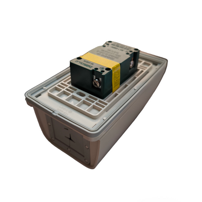 Omni Weatherproof GFCI Duplex Outlet 20A 250V in protective casing for outdoor power safety