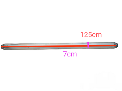 Opple weatherproof LED fluorescent fixture measuring 125cm in length and 7cm in width