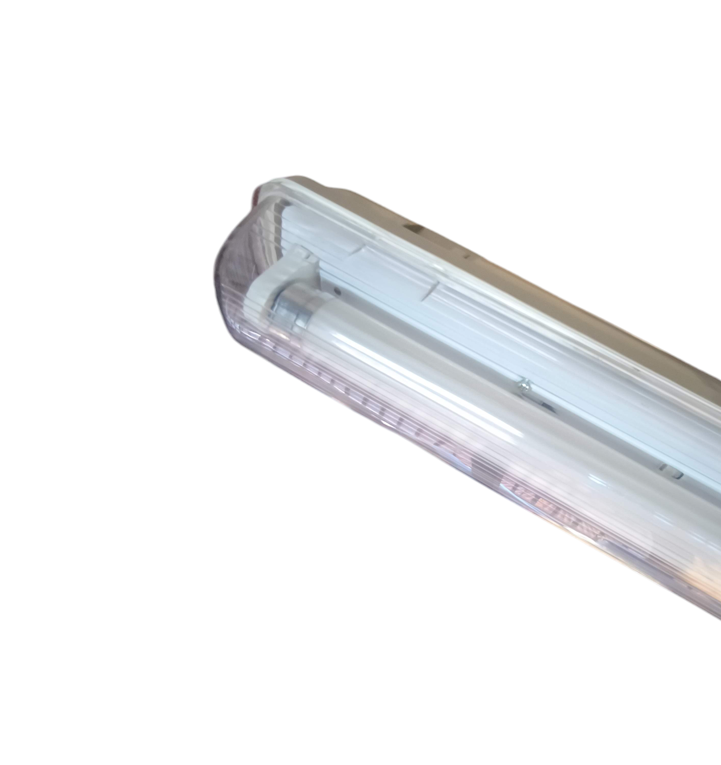 Opple weatherproof LED fluorescent fixture with a durable design for outdoor settings