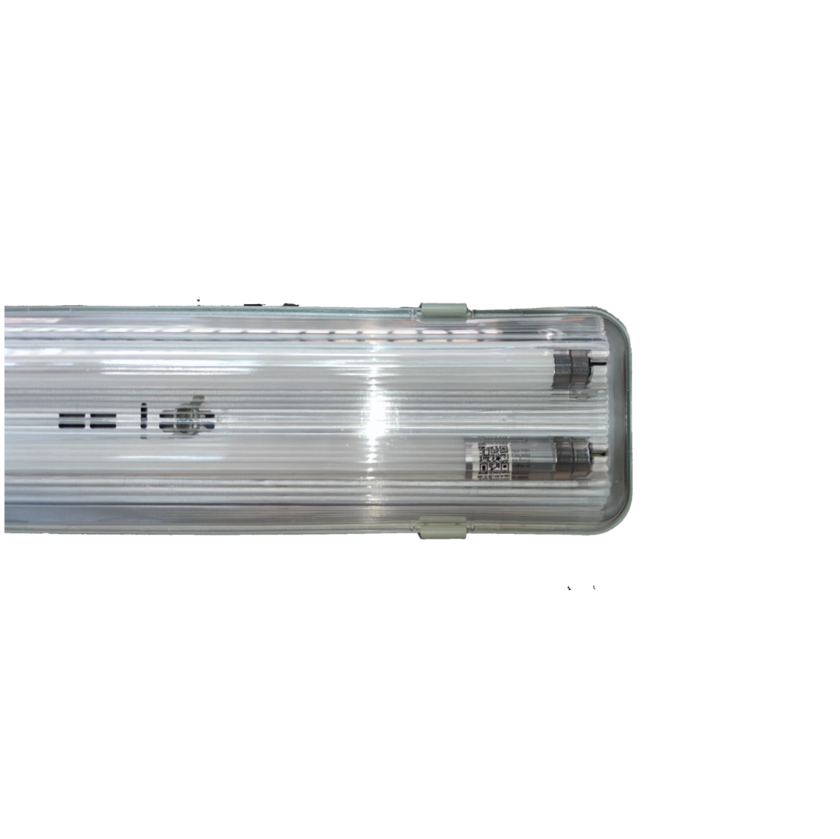 Weatherproof LED fluorescent lamp with durable casing for outdoor lighting installations