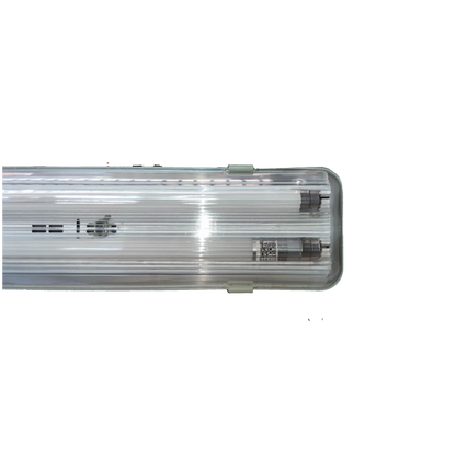 Weatherproof LED fluorescent lamp with durable casing for outdoor lighting installations