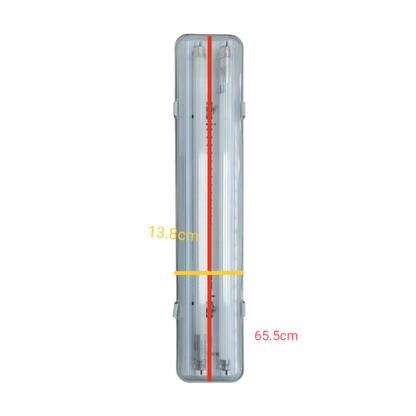 Opple Firefly weatherproof LED fluorescent lamp in a durable casing with dimensions for outdoor lighting