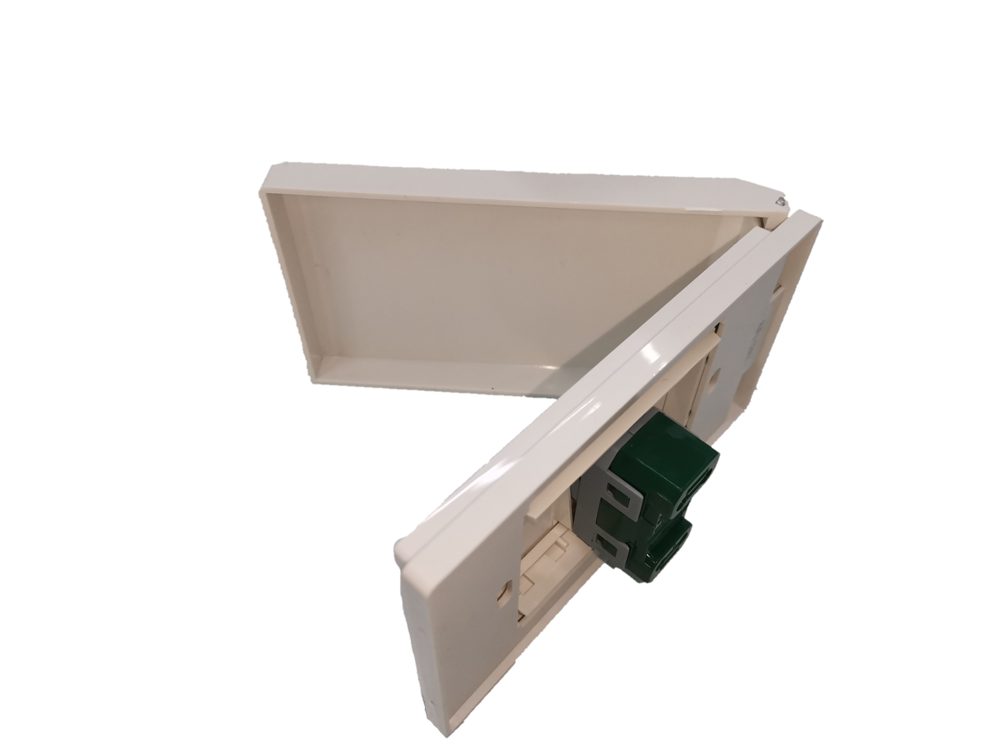 Royu Weatherproof Plate 1 Gang Doorbell Switch in white for outdoor use with protective cover