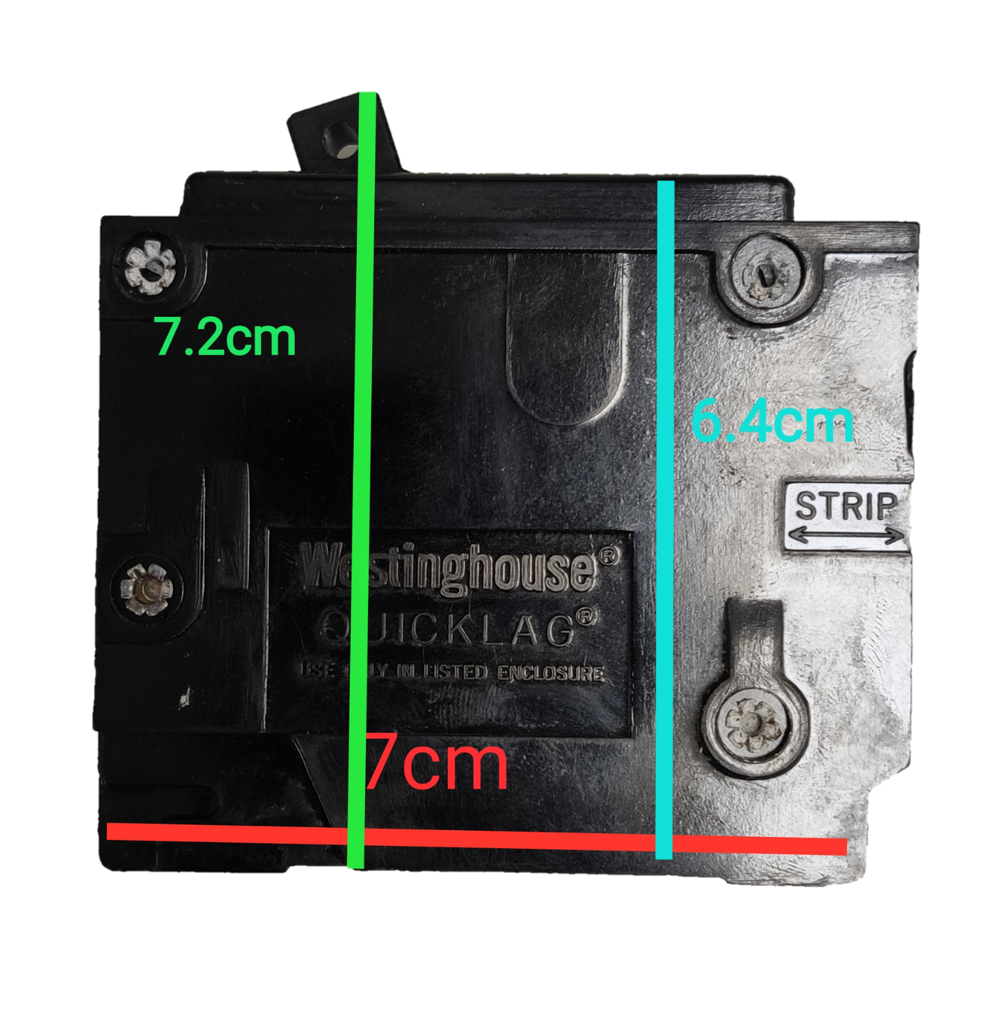 Westinghouse 20A 3 Pole 3 Phase Circuit Breaker Bolt on electrical part with black and silver casing