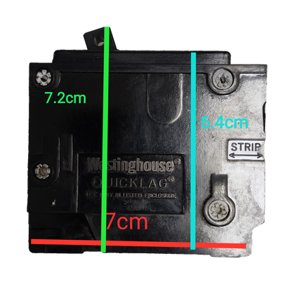 Westinghouse 20A 3 Pole 3 Phase Circuit Breaker Bolt on electrical part with black and silver casing