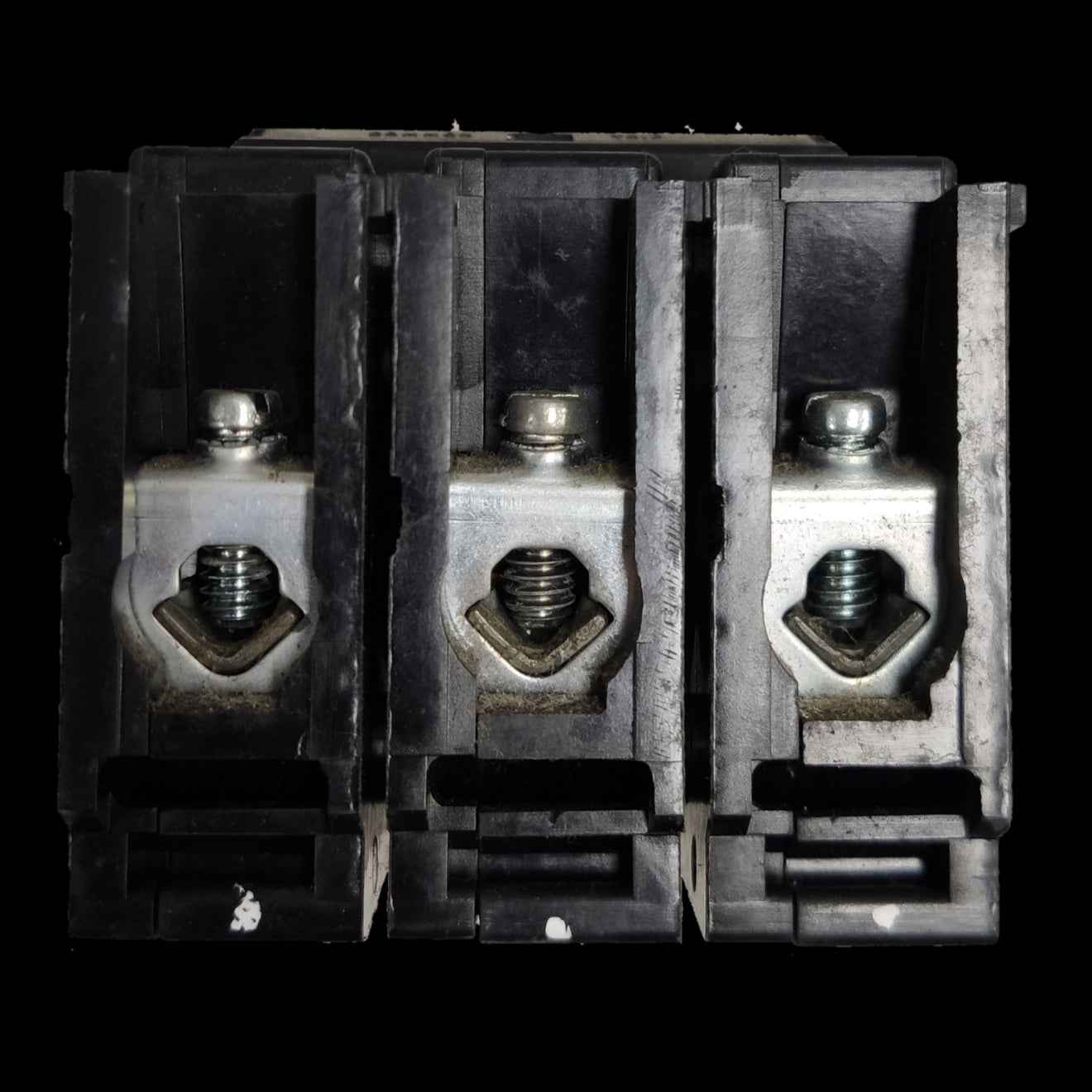 Westinghouse 30A 3 Pole 3 Phase Circuit Breaker Plug-in with black casing and metal terminals