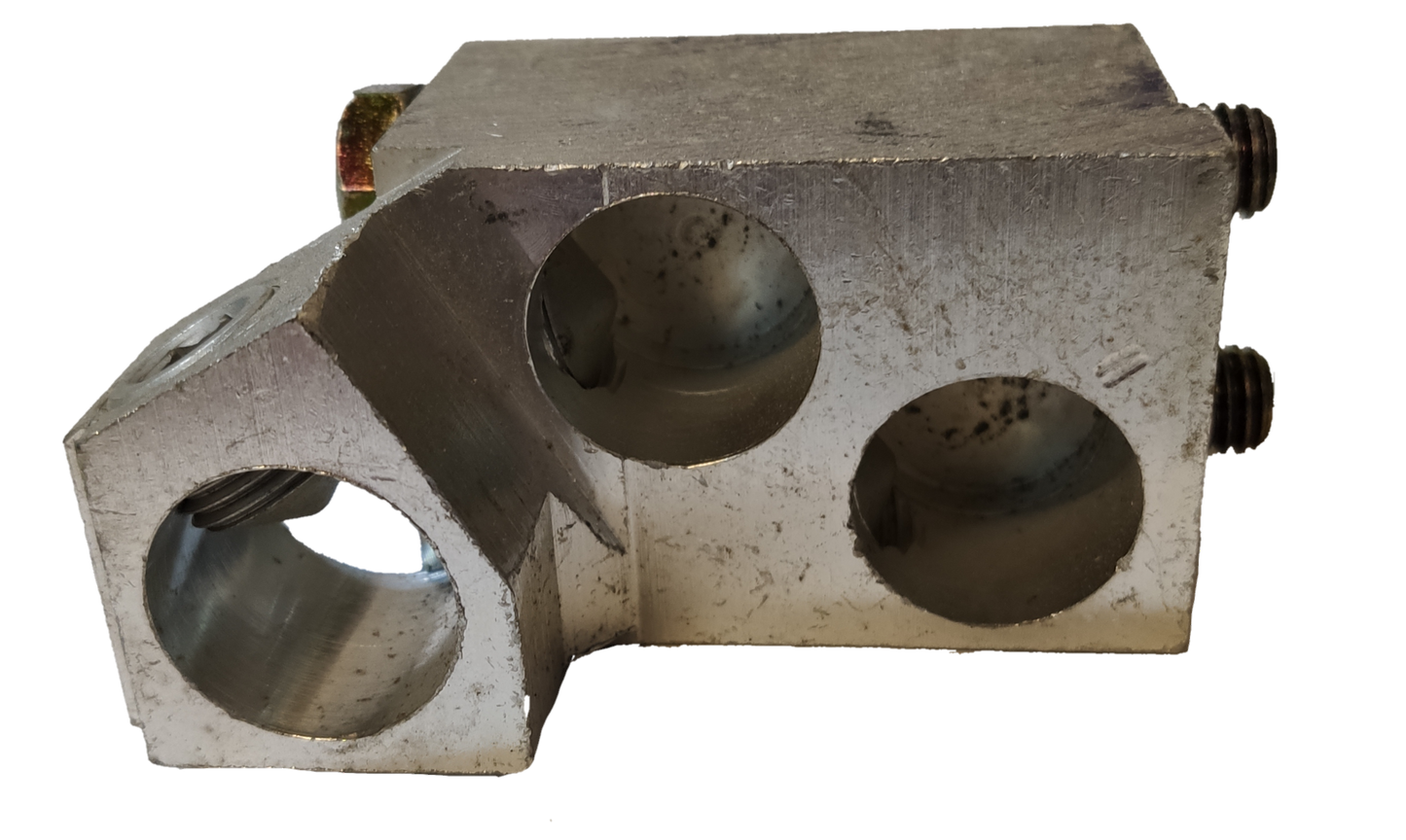 Westinghouse Mechanical Lug for NB Breaker made of durable metal with multiple circular openings for electrical connections