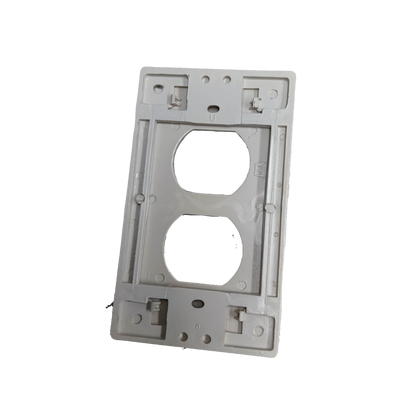 Kopez white 2 gang outlet cover plate for power points switches and plugs
