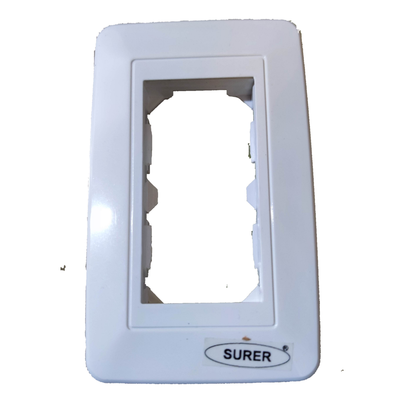 Surer 3 Gang Plate Modern Series white power points switch plate cover
