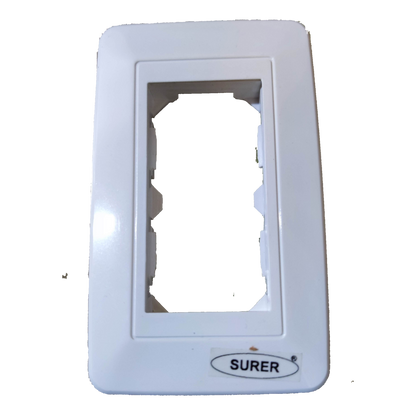 Surer 3 Gang Plate Modern Series white power points switch plate cover