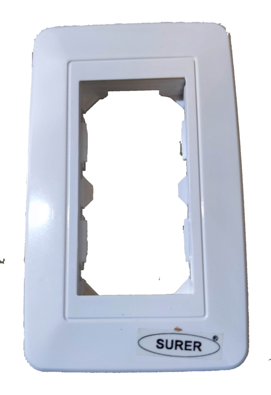 Surer 3 Gang Plate Modern Series white power points switch plate cover