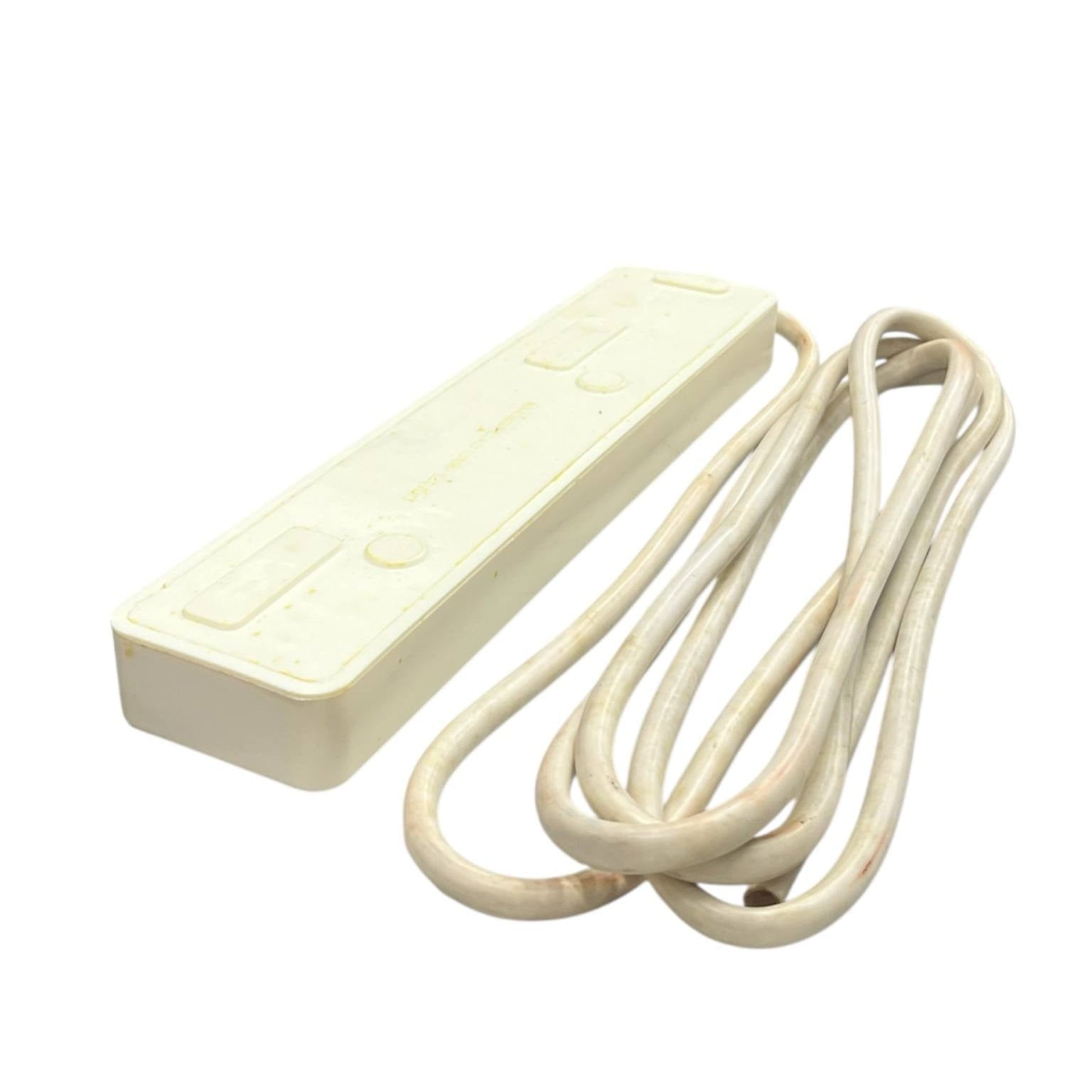 White 4 gang extension cord 220V power strip with long cord for multiple device connections
