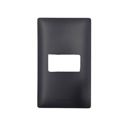 Panasonic 1 Gang Plate Cover 1 Device Slim Art Series Metallic Black WSAG6801MB-1