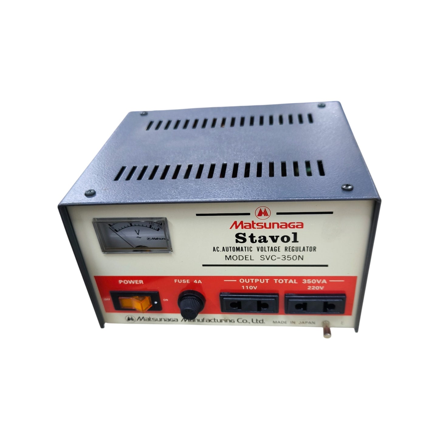 Matsunaga Stavol 350W Automatic Voltage Regulator AVR Input 170-220V AC Output 220V or 110V Made In Japan SVC-350N