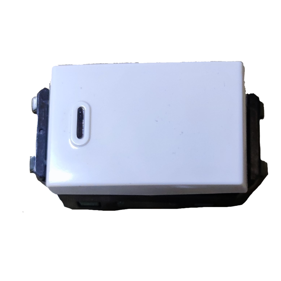 Panasonic white rectangular 1 way switch module with indicator light 1 Way Switch Wide Series WEG5001K-5