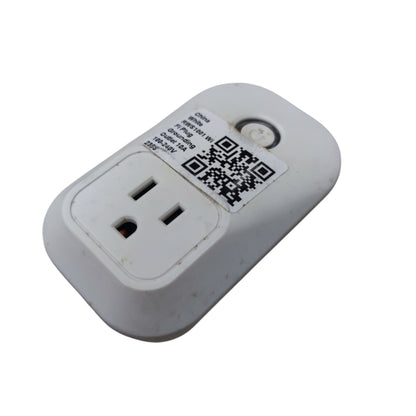 China-made Wifi Smart Outlet 5A 220V with white rectangular design and QR code label