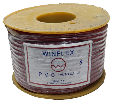 Winflex Auto Wire 14 AWG red PVC insulated automotive cable on spool 30 meters length