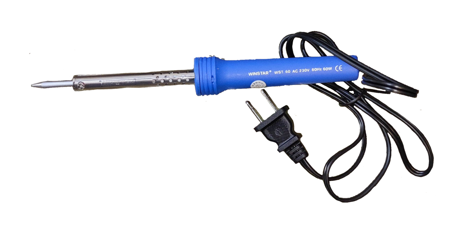 Winstar 60W Soldering Iron 220V with blue handle and electric plug for precise soldering tasks
