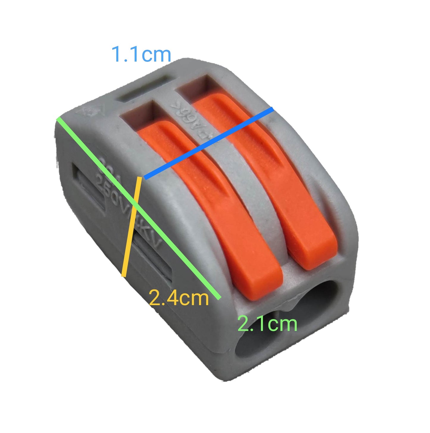 Wire Connector 32A 250V 0.08-2.5mm 4.0mm Connecting Terminal PCT-212 For Connecting 2 Wires