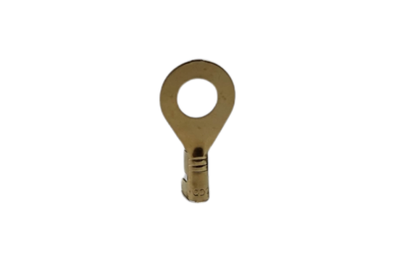 Gold-plated 7mm hole round wire terminal for secure electrical connections