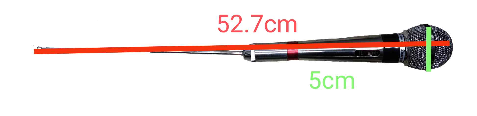 Sherman wireless microphone radio frequency input handheld microphone with extended antenna and mesh head