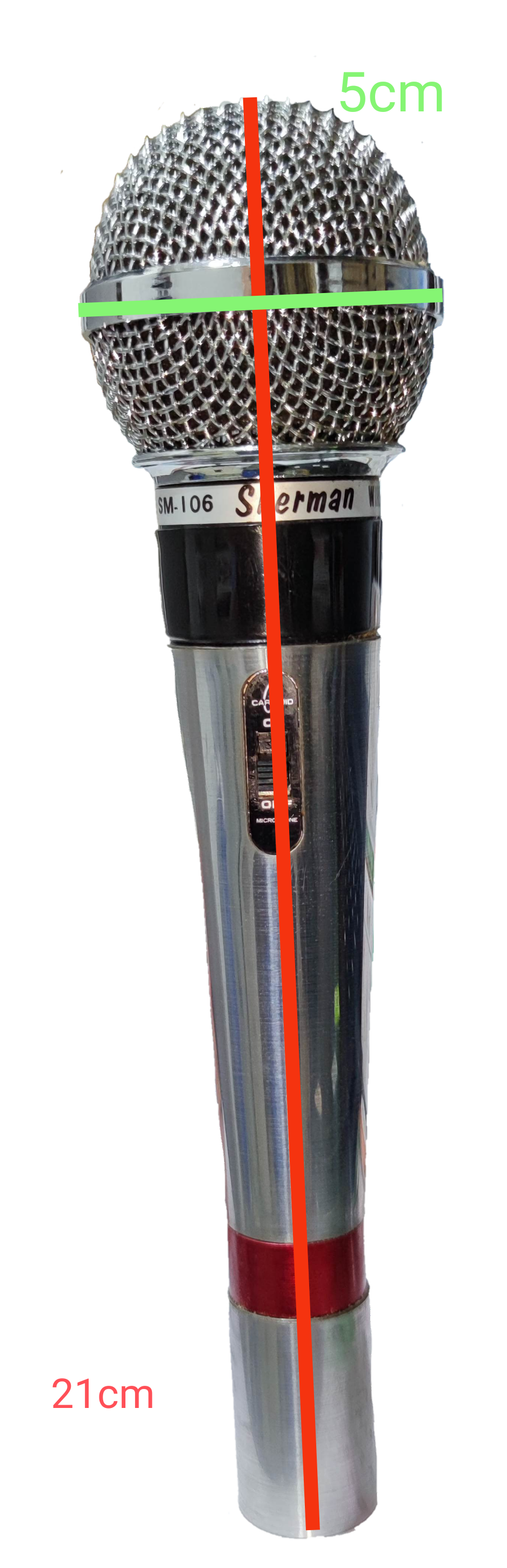 Sherman wireless microphone radio frequency input handheld microphone with metal mesh grille