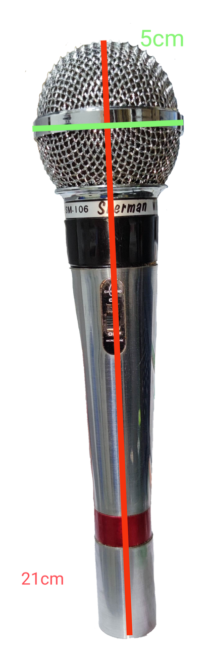 Sherman wireless microphone radio frequency input handheld microphone with metal mesh grille