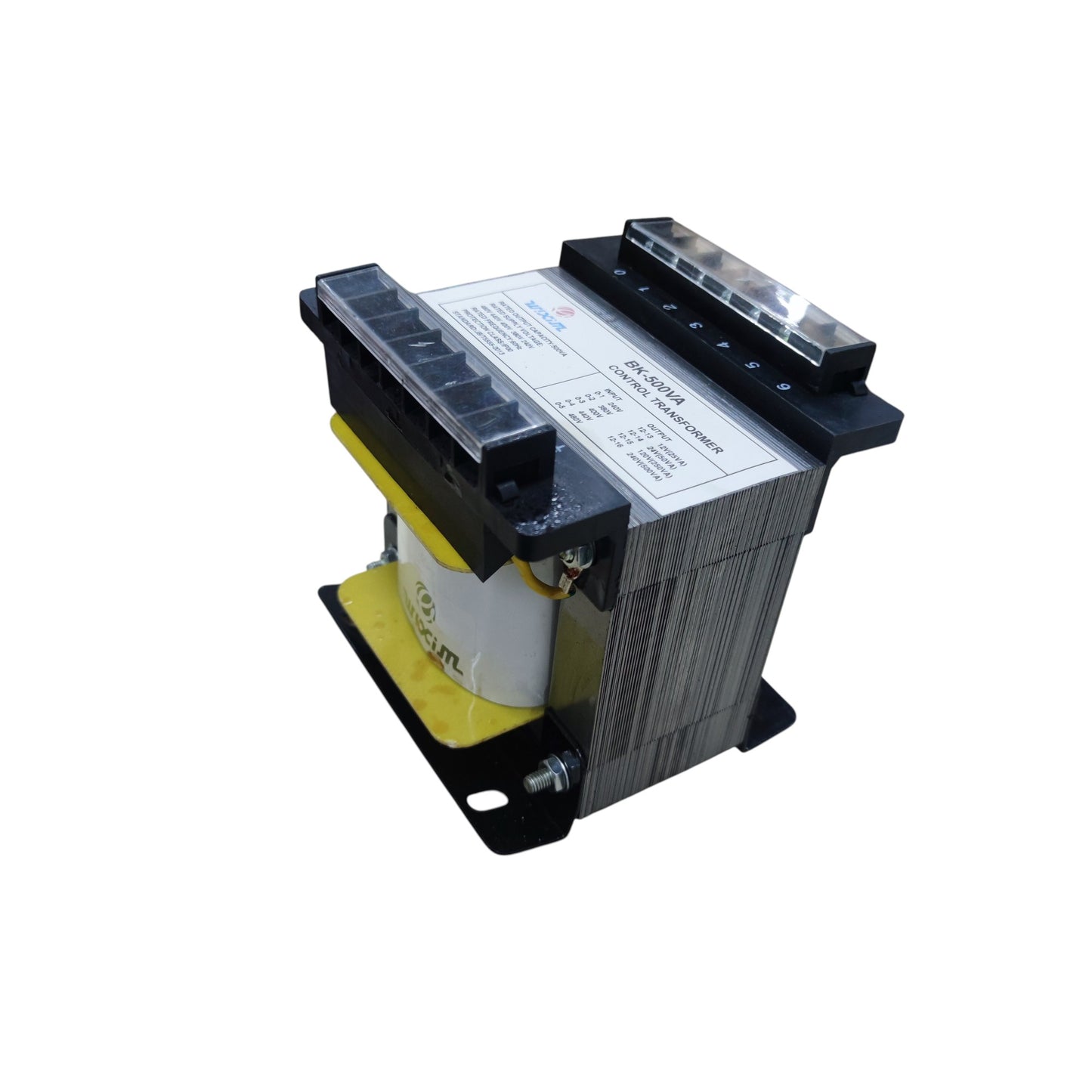 Wixim 500VA Control Transformer open frame industrial unit with mounting bracket and terminal blocks