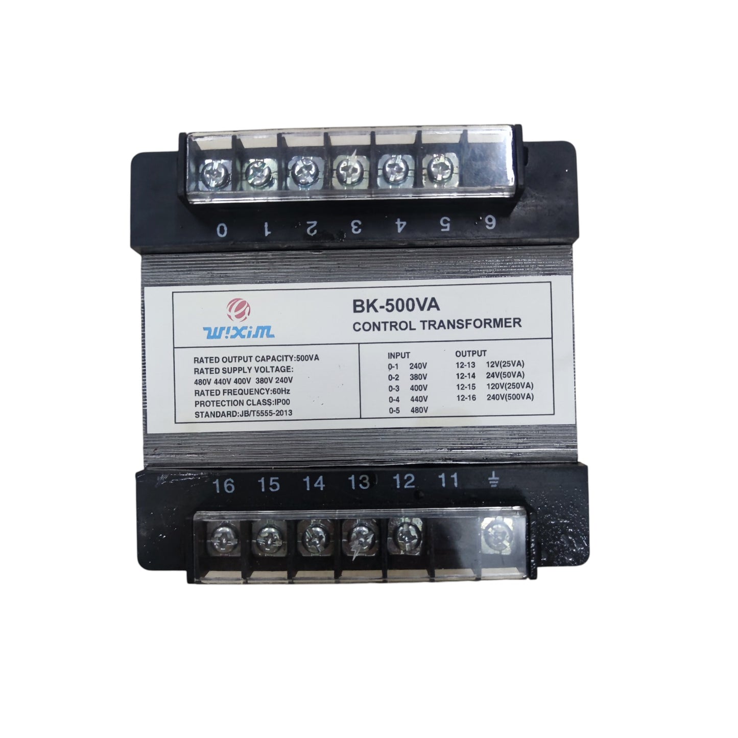 Wixim 500VA Control Transformer BK 500VA for industrial control panels with terminal blocks