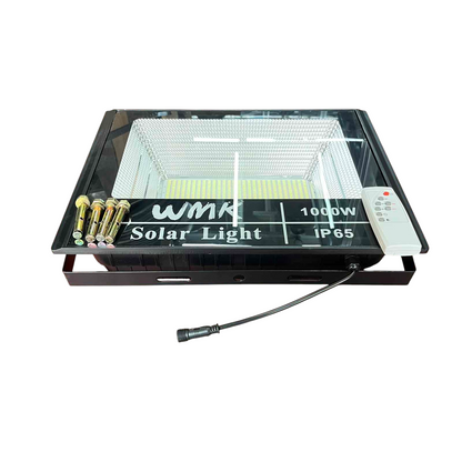 1000W Solar Flood Light with remote control and mounting bolts for outdoor lighting