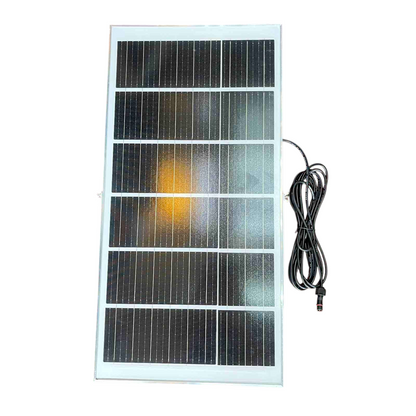 1000W Solar Flood Light with large solar panel and attached power cable for outdoor lighting