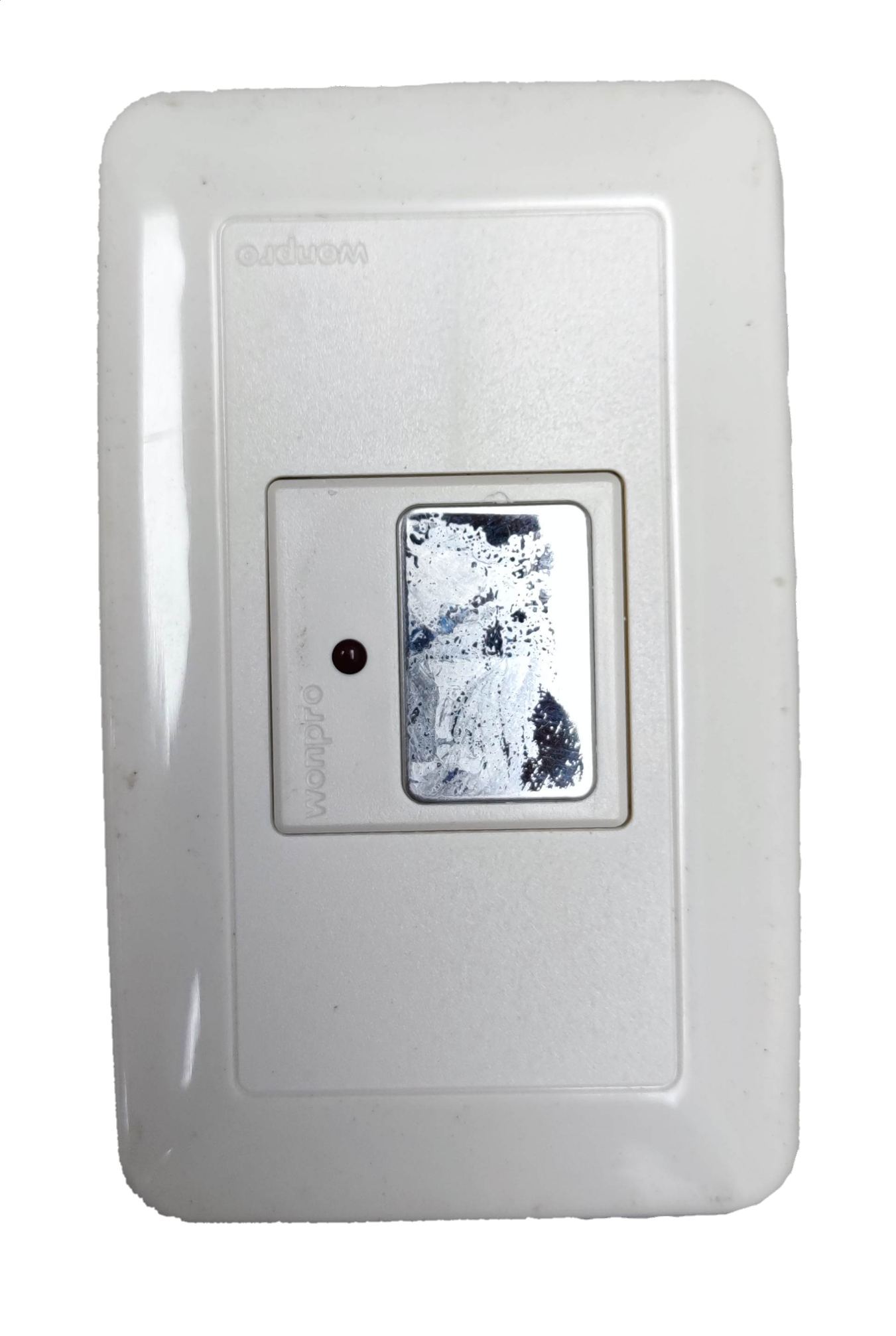Omni white wall plate 1 way touch sensor switch single rectangular touch panel with red indicator LED
