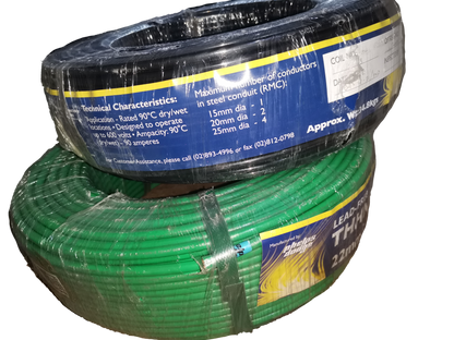 Phelps Dodge THHN Wire 22mm 4 AWG Stranded, Pre Cut (150 Meters) (1 Roll) Red