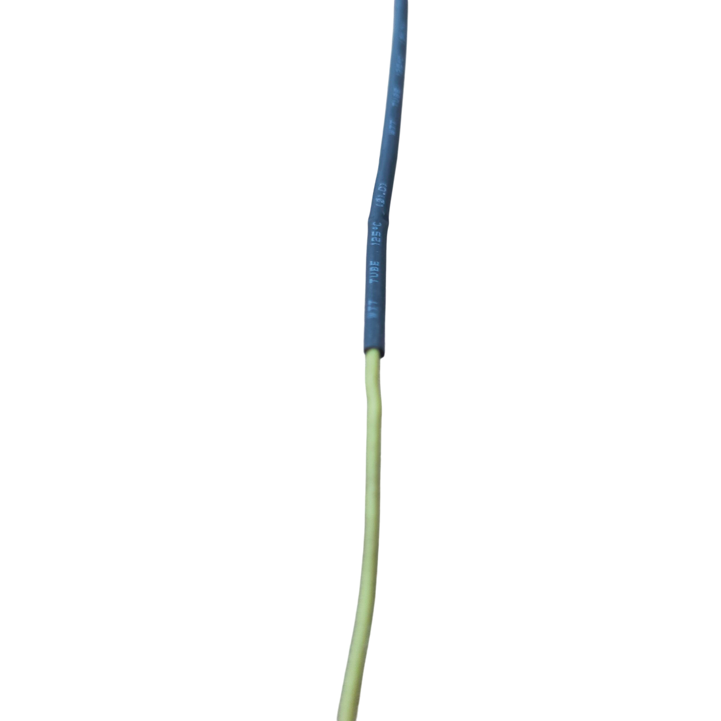 Close-up of Heat Shrinkable Tube Black - 1mm applied on a wire for cable management