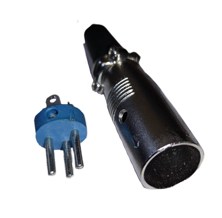 Studio equipment XLR Male Canon Plug with metal connector and blue plastic pins from China
