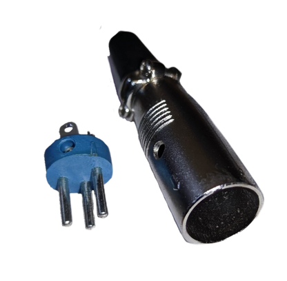 Studio equipment XLR Male Canon Plug with metal connector and blue plastic pins from China