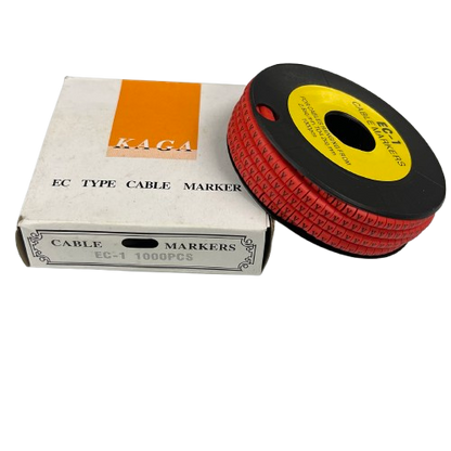Grippes Y Marker Red 2.6mm to 4.2mm 1000pcs cable markers spool with packaging box for cable management