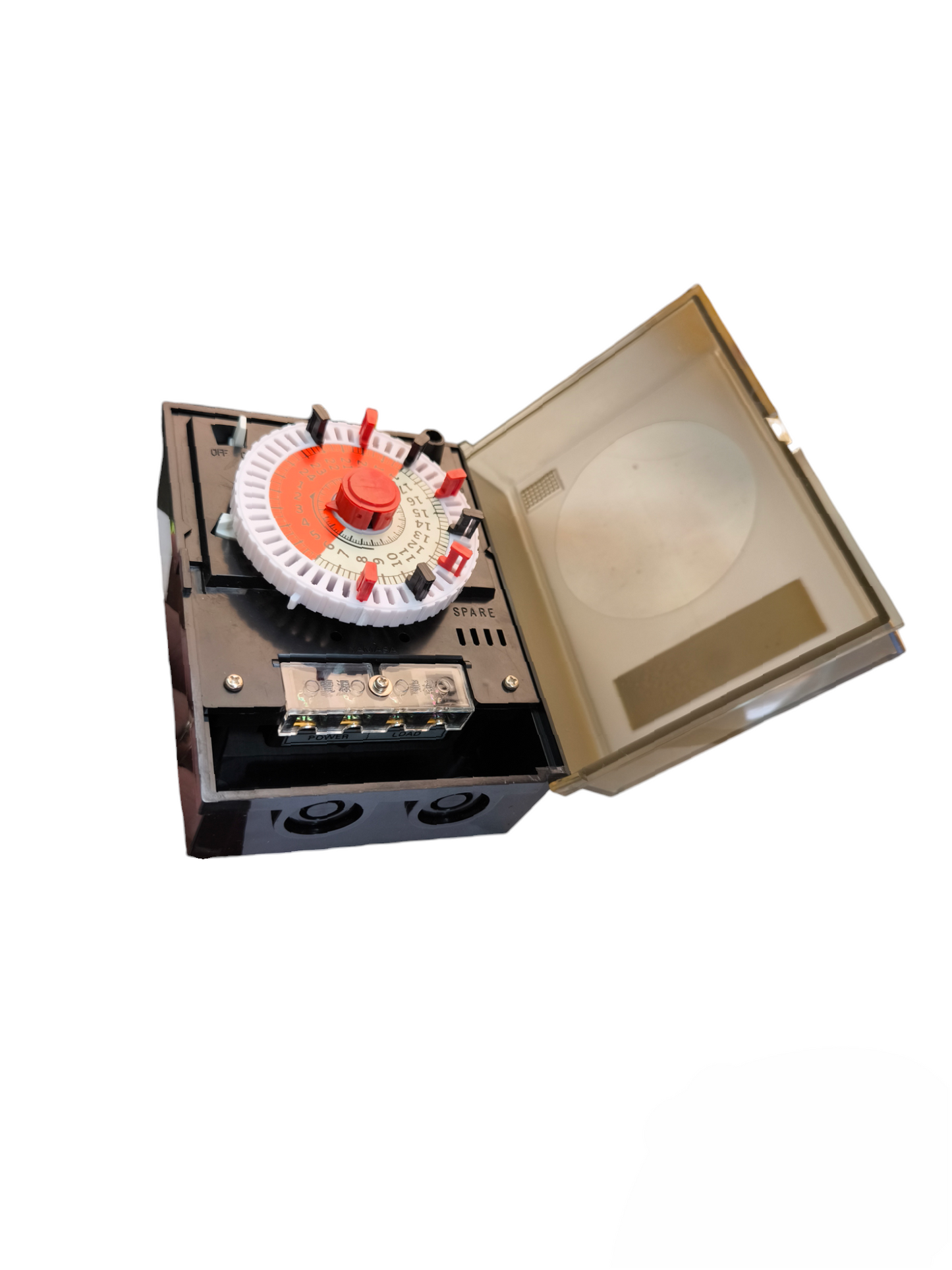 Yamasa 24 Hour Programmable Timer 3A 220V with protective casing and dial for easy scheduling