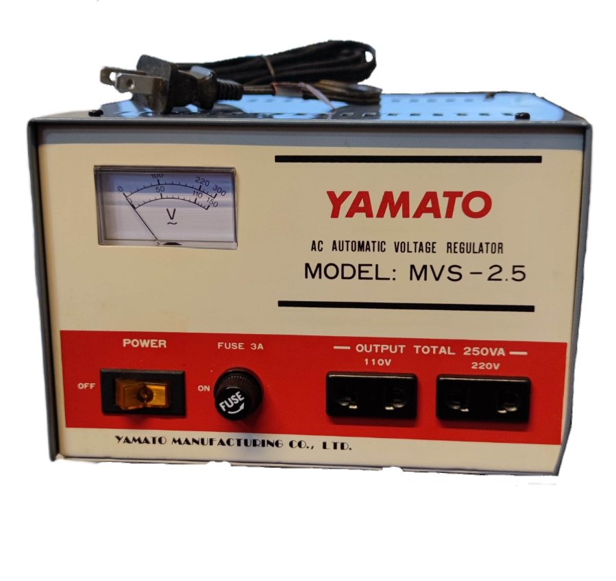 Yamato 250W automatic voltage regulator 220V with power switch and voltage meter for electrical supply