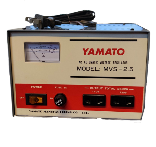 Yamato 250W automatic voltage regulator 220V with power switch and voltage meter for electrical supply
