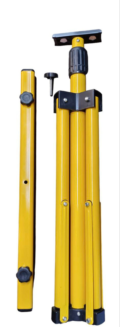 Grippes yellow Flood Light Stand 1 Meter 2Head tripod for outdoor lighting support
