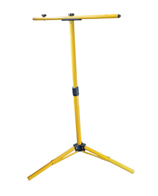 Grippes yellow Flood Light Stand 1 Meter 2Head with adjustable height and tripod base for outdoor lighting