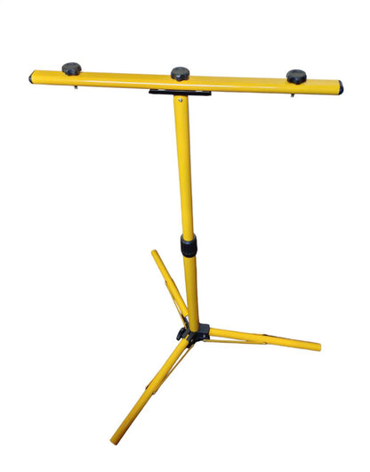 Grippes yellow Flood Light Stand 1 Meter 2Head with adjustable tripod base for outdoor lighting
