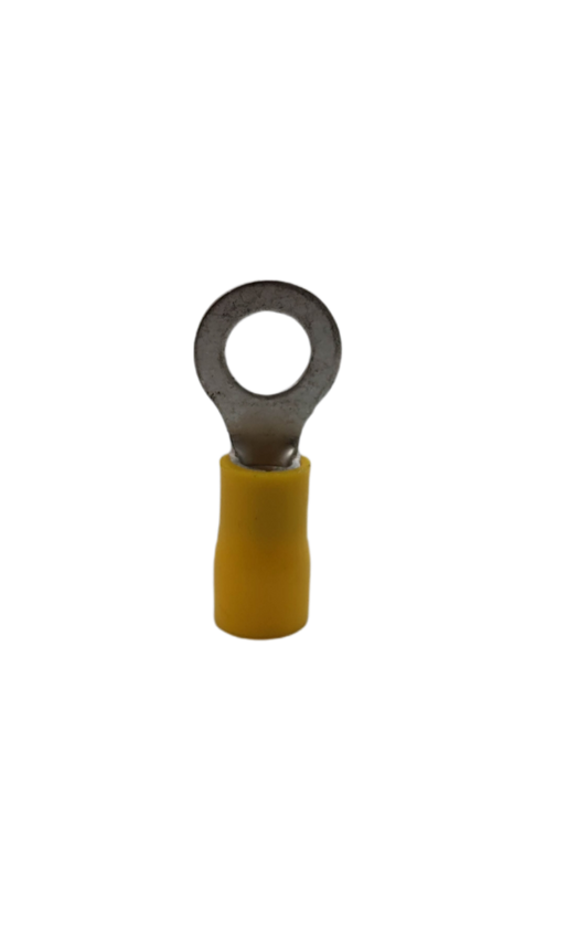 Yellow ring terminal lugs AWG 10 Ring for reliable electrical connections in circuit applications