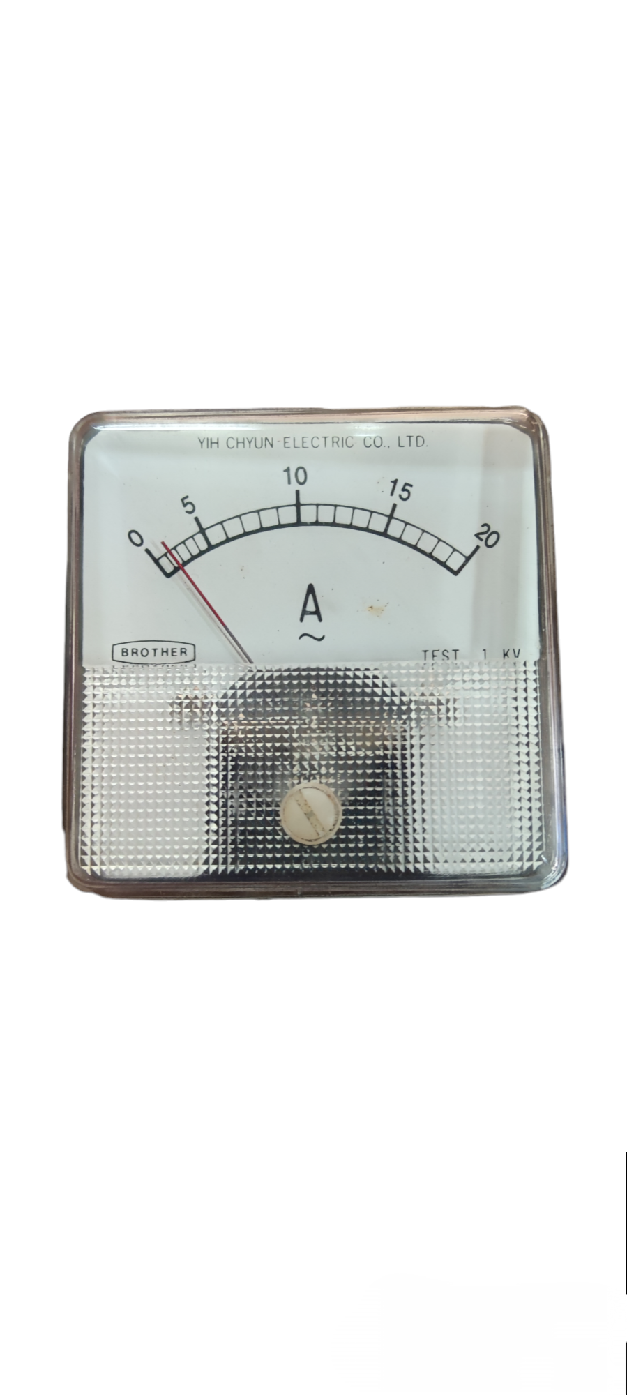 Brother 60mm square analog ammeter 220V with clear dial and needle display for electrical measurements