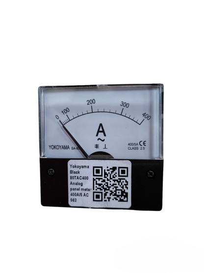 Yokoyama 400A AC Panel Meter 80mm x 80mm analog electrical circuitry part with clear display