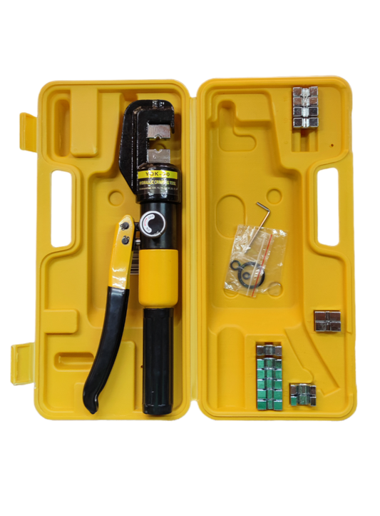 Grippes YQK-70 terminal lug crimper 4mm to 70mm in yellow case with included accessories