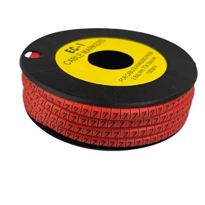 Grippes cable management Z Marker Red 2.6mm to 4.2mm 1000pcs spool with red markers for cables