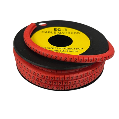 Grippes Z Marker Red 2.6mm to 4.2mm 1000pcs cable markers spool for cable management