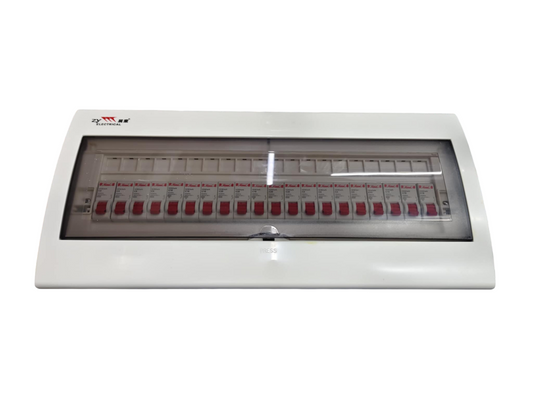 Himel and ZY 19 Branches 1 Pole Miniature Circuit Breaker electrical panel with red switches